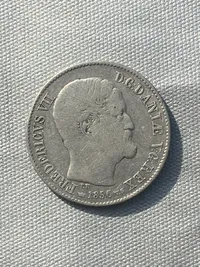 Original 16 skilling sølvmønt år 1856