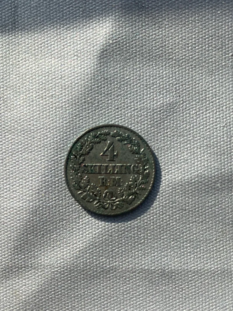 Original 4 skilling sølvmønt år 1869