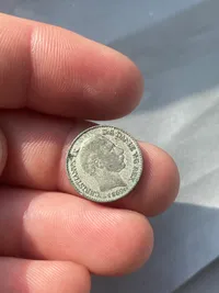 Original 4 skilling sølvmønt år 1869