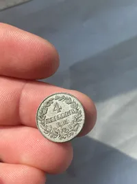 Original 4 skilling sølvmønt år 1869