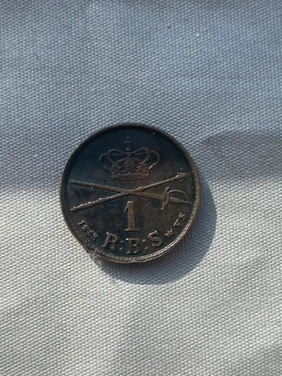 Original 1 rigsbanksskilling år 1853