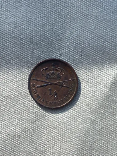 Original 1/5 rigsbanksskilling år 1842
