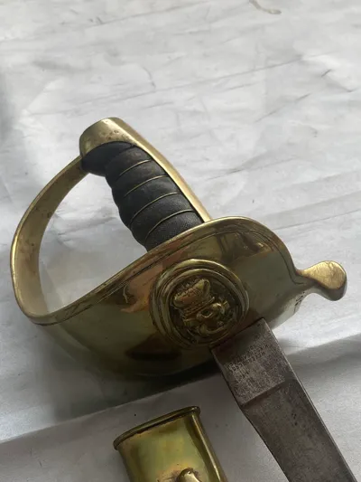 Original dansk skibssabel model 1882 - udfaset af søværnet, men anvendes stadig som vagtsabel på kongeskibet Dannebrog
