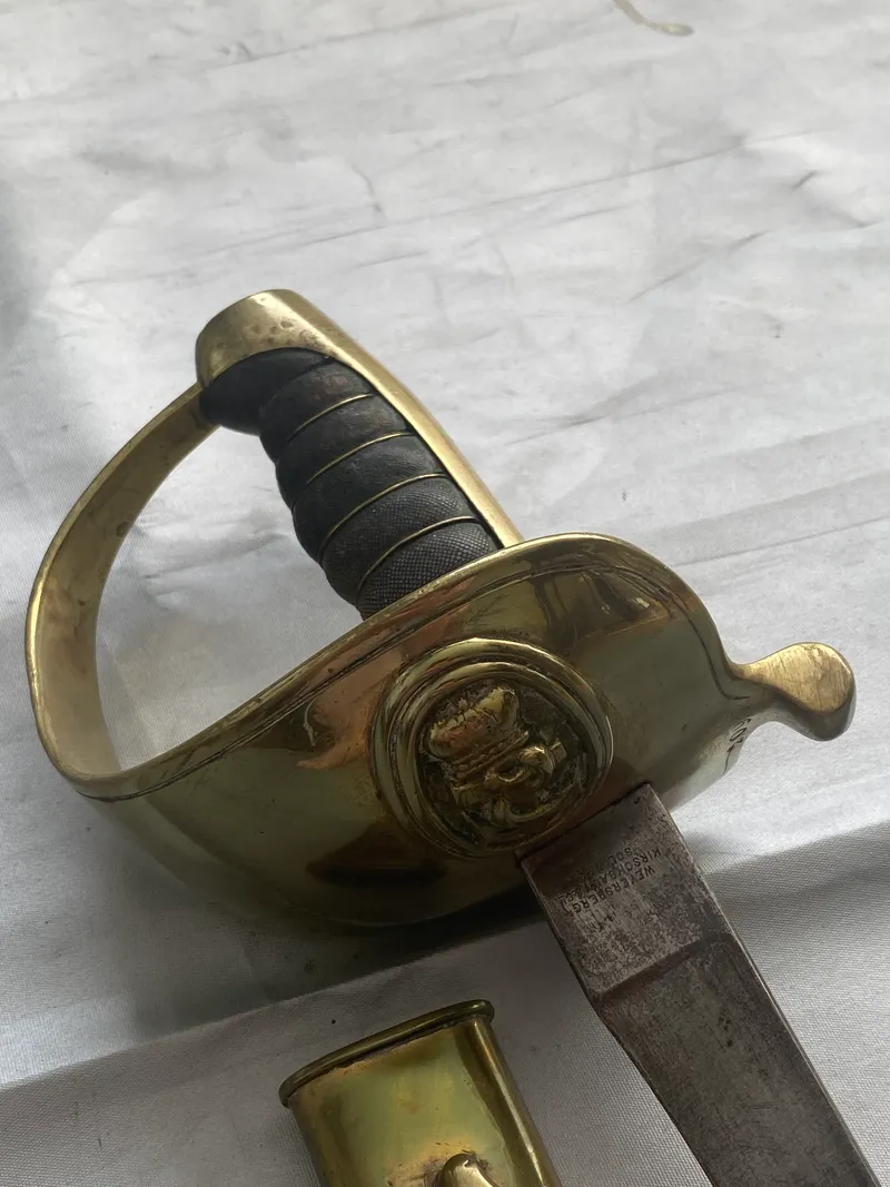 Original dansk skibssabel model 1882 - udfaset af søværnet, men anvendes stadig som vagtsabel på kongeskibet Dannebrog