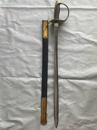 Original dansk skibssabel model 1882 - udfaset af søværnet, men anvendes stadig som vagtsabel på kongeskibet Dannebrog