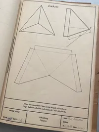 Originalt undervisningshæfte i tegningslæsning fra 1961