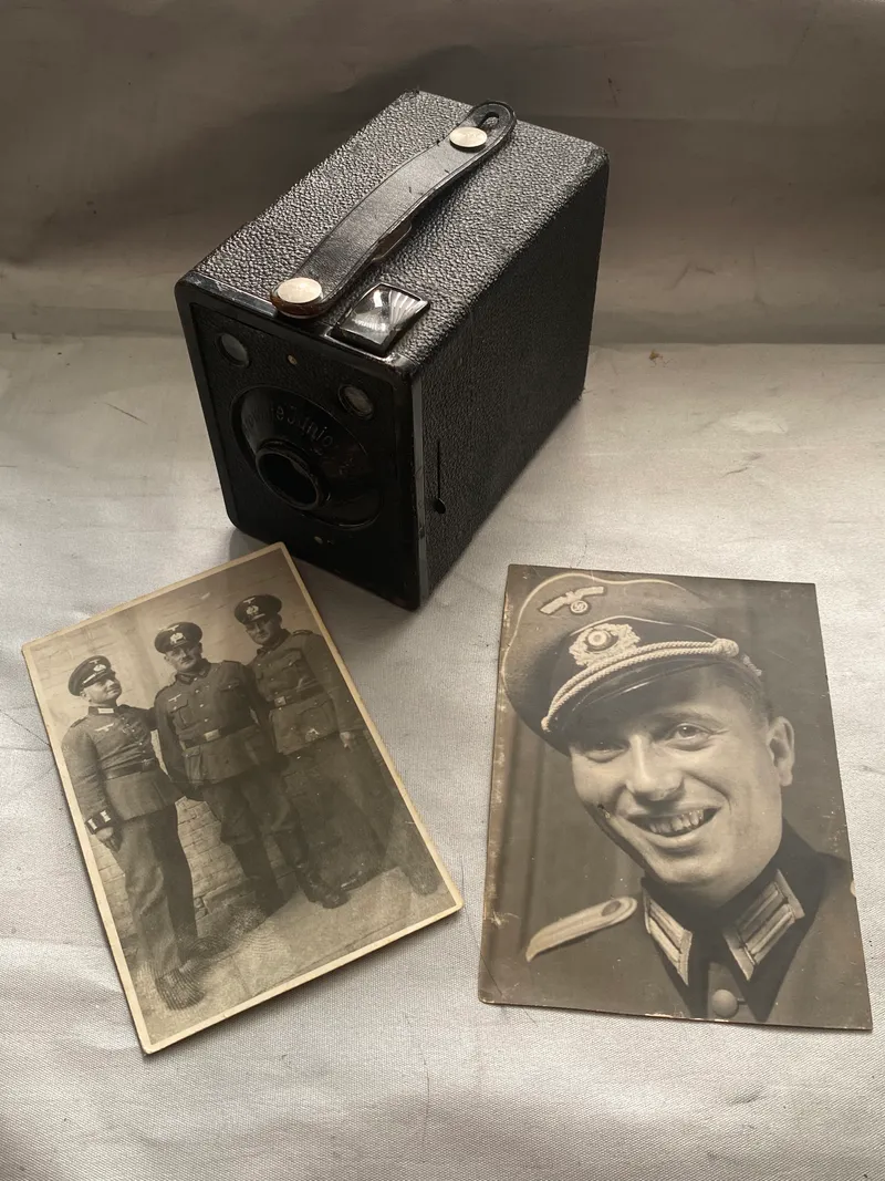 Originalt tysk kamera - tyskproduceret 1934-1936 med to originale tyske fotos