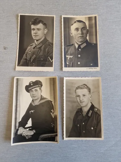 Samling Tyske portrætfotos WW2. postkort størrelse
