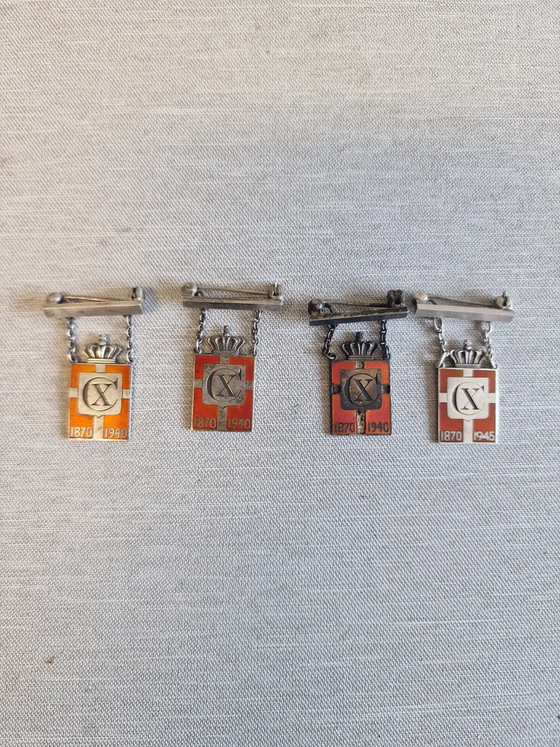 Samling originale kongemærker - design: Georg Jensen Denmark