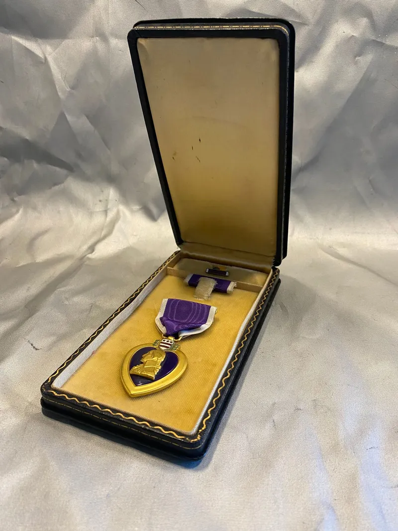 Originalt amerikansk Purple Heart fra ww2 (med slutbruch) original æske medfølger