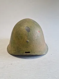Original dansk M/23 hjelm camouflage malet - maling efterkrigs???