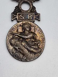 Original fransk medalje of the French Society for the Relief of Wounded Military 1914 - 1918