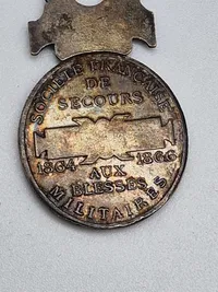 Original fransk medalje of the French Society for the Relief of Wounded Military 1914 - 1918
