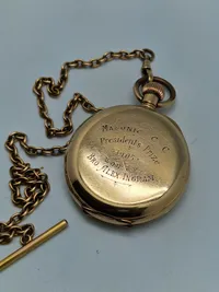 Lommeur - Frimurer logen - Dateret 1905, uret går på auktions tidspunktet men der givet ingen garanti