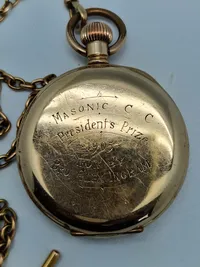 Lommeur - Frimurer logen - Dateret 1905, uret går på auktions tidspunktet men der givet ingen garanti