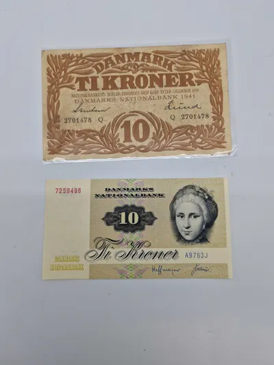 Originale danske pengesedler