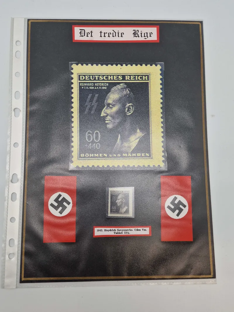 Originalt Reinhard Heydrich mindesmærke (Waffen SS) mm