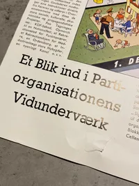 Ekstremt sjælden dansk nazistisk plakat  som fortæller om partiets opdeling mm.
