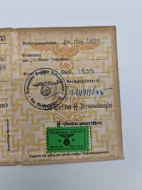 SS personale kort - Postwar