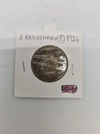 Original 2 Reichmark fra 1926