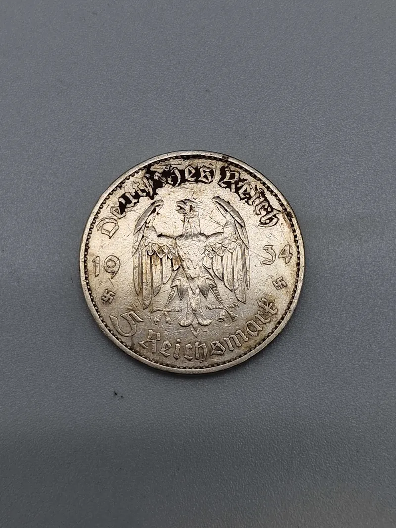 Original 5 Reichmark fra 1934