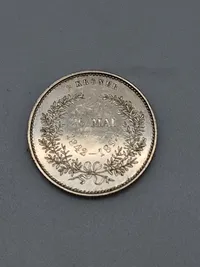 Original dansk 2 krone (jubilæums mønt) sølv