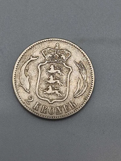 Original dansk 2 krone 1876