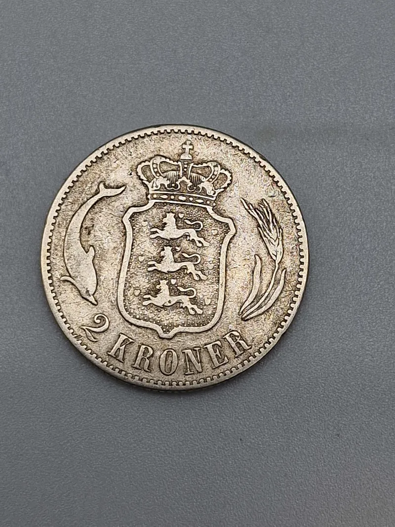 Original dansk 2 krone 1876