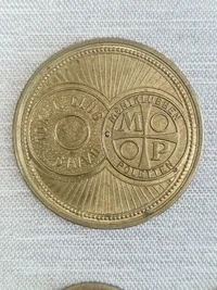 Samling diverse spille mønter, elmønter mm