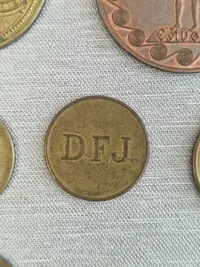 Samling diverse spille mønter, elmønter mm