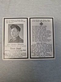 Originale tyske dødsannoncer mm - ww2