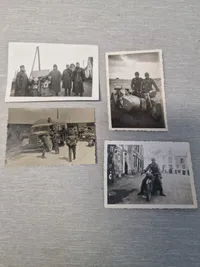 Originale tyske fotos af soldater med motorcykel