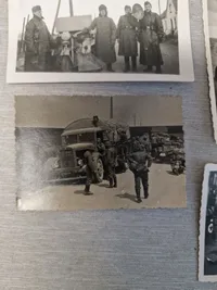 Originale tyske fotos af soldater med motorcykel