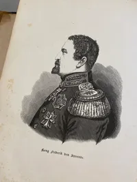 Sjælden original bog fra 1852 -  Felttogene 1848.49.50 med lille stofkors