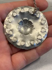 Stort halssmykke dansk design af Pewter, Kjeld Hansen Copenhagen