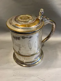 Lågkrus med ilagt 1500 tals Mark mønt - mønt original???