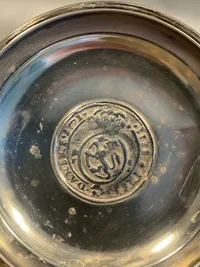 Lågkrus med ilagt 1500 tals Mark mønt - mønt original???