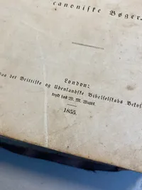 Original dansk bibel år 1855