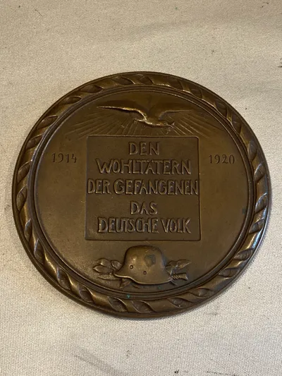 Sjælden stor tysk token fra ww1/1920 - stor tung bronze mønt