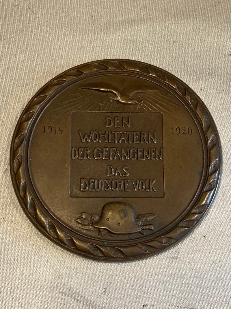 Sjælden stor tysk token fra ww1/1920 - stor tung bronze mønt