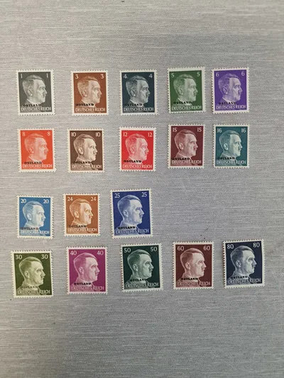 Samling originale Adolf Hitler frimærker