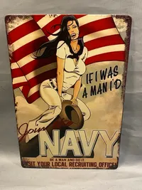 Amerikansk Navy skilt ww2 - reproduktion