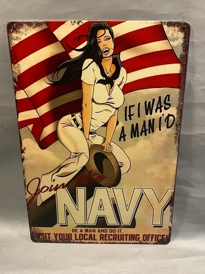 Amerikansk Navy skilt ww2 - reproduktion