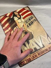 Amerikansk Navy skilt ww2 - reproduktion