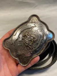Cowboy bælte med spænde