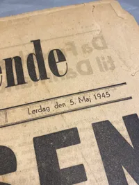 Original befrielses avis - 1945