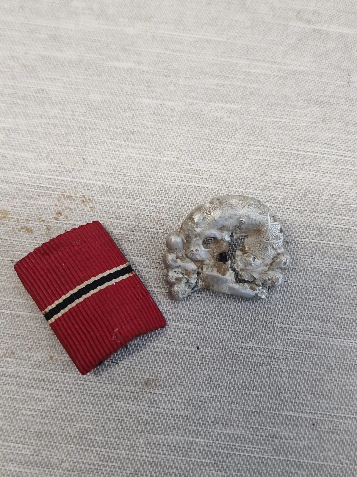 Originalt panzerhoved og østfrontspange - ww2