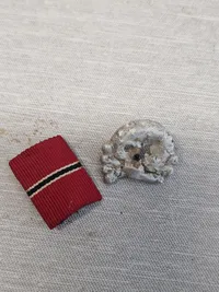 Originalt panzerhoved og østfrontspange - ww2