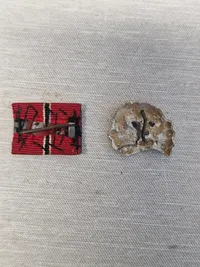 Originalt panzerhoved og østfrontspange - ww2