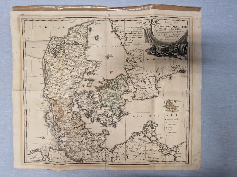 Originalt 17-tals  over Danmark